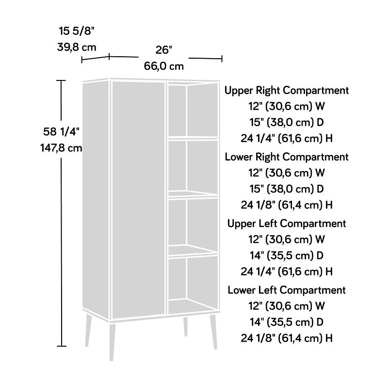 Sauder Ambleside Storage Cabinet, Serene Walnut, 431619