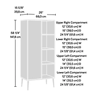 Sauder Ambleside Storage Cabinet, Serene Walnut, 431619