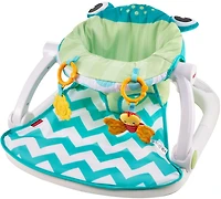 Fisher-Price Sit-Me-Up Floor Seat Portable Infant Chair with 2 Toys, Citrus Frog - Walmart Exclusive, Fold-able design