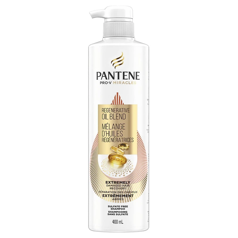 Pantene Pro-V Miracles Extreme Damage Care Regenerative Oil Blend Sulfate Free Shampoo, 400ML