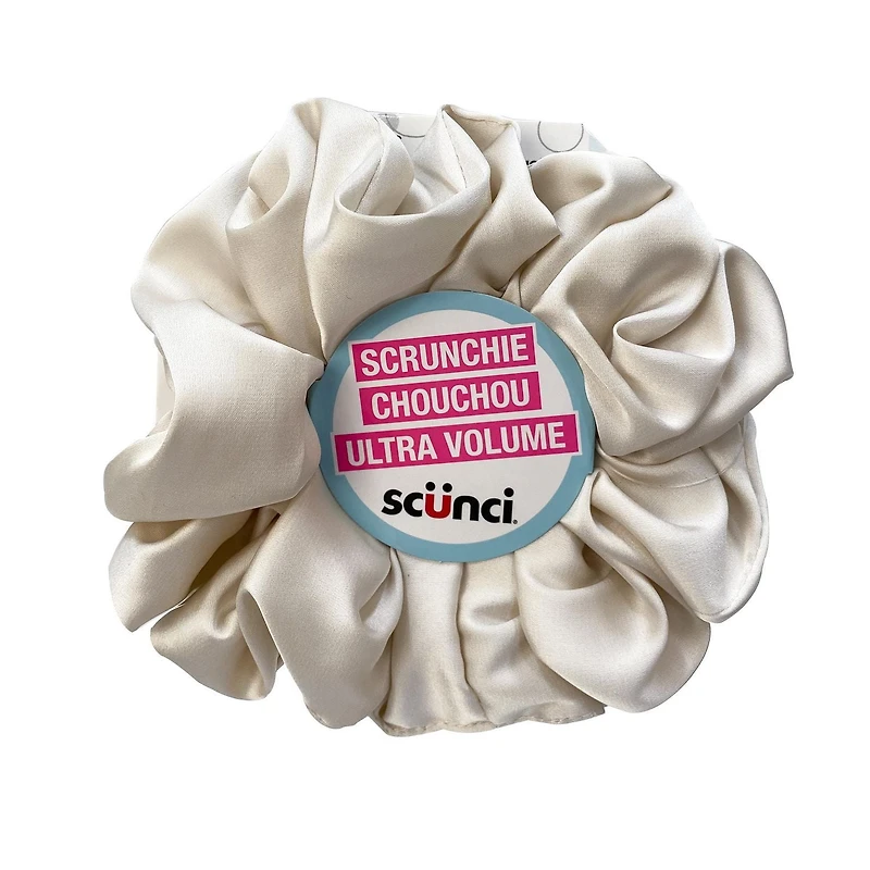 Scunci Oversized Cream Scrunchie, Ultra-Volume Cream Scrunchie