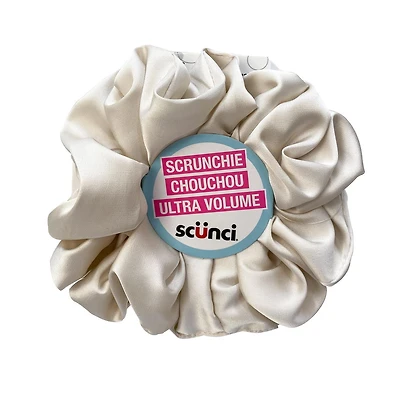 Scunci Oversized Cream Scrunchie, Ultra-Volume Cream Scrunchie
