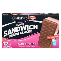 Chapman's Super Sandwich Neapolitan Ice Cream in a Box 12 x 120 ml