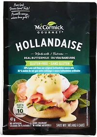 HOLLANDAISE 25% MOINS DE SEL MELANGE A SAUCE MCCORMICK GOURMET HOLLANDAISE 25% MOINS DE SEL MEL A SAUCE