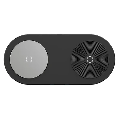 Chargeur Sans Fil Dual Qi 15W - Noir