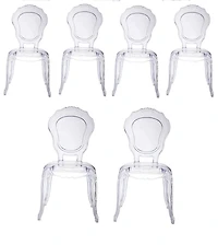 Chaise sans accoudoirs en plastique transparent Heavenly Collection pour salle à manger