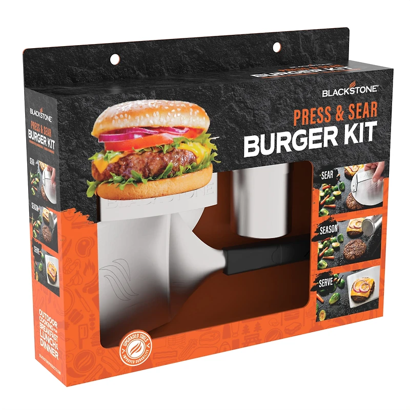 Kit de presse et de saisie de hamburgers Blackstone, 3 pièces