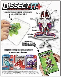 Dissect-It Simulated Synthetic Lab Dissection STEM Toy, Kids' Home Learning Science Project, Great for Young Scientists! - Frog Plus