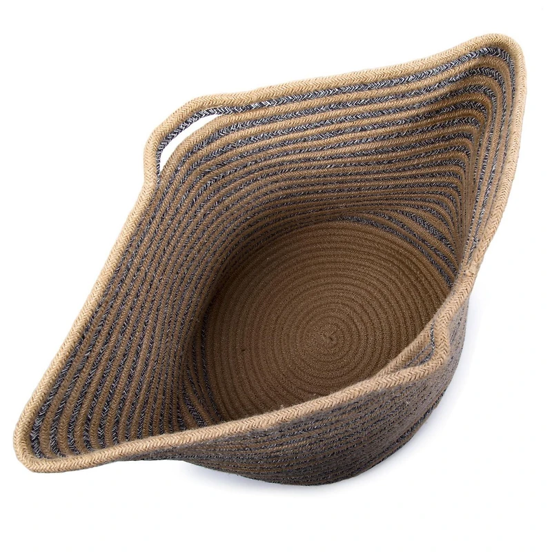 Truu Design Decorative Rope Storage Basket with Handles