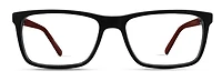 Phat Farm Mens Prescription Eyeglasses,  Hv704, Black Red, 58-18-150