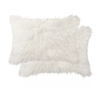 BELTON FAUX FUR PILLOW 12"X20" 2-PACK