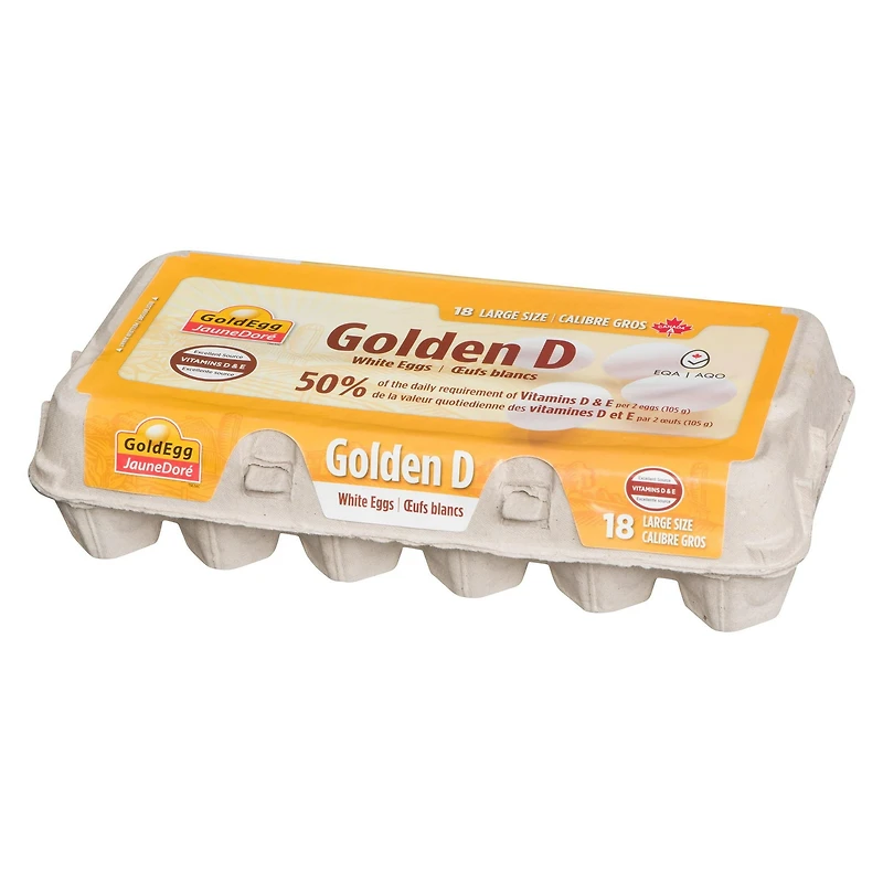 GoldEgg Golden D Vitamin D Enriched Large Eggs, 18 Count