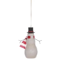 HOLIDAY TIME RESIN SNOWMAN ORNAMENT