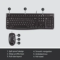 Clavier et souris pour ordinateur MK120 de Logitech