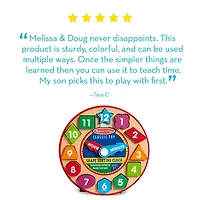 Melissa & Doug Shape Sorting Clock - Jouet éducatif en bois