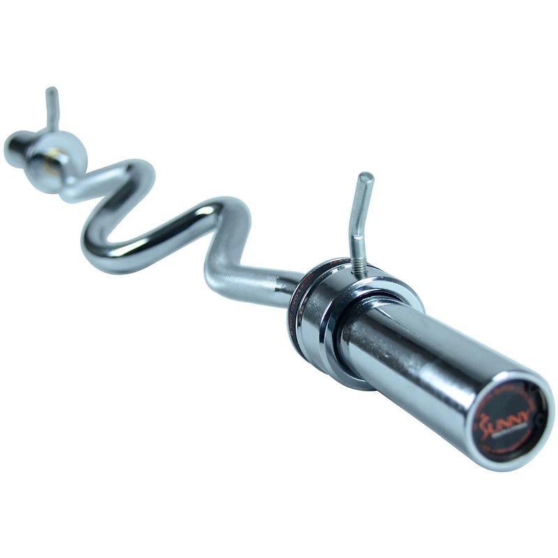 Barre Super Curl Olympique Sunny Health & Fitness de 48 po avec anneaux
