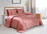Swift Home Solid Crushed Velvet Duvet Cover Set