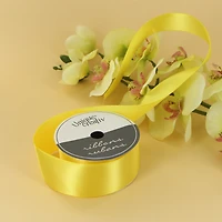 UNIQUE CREATIV, ruban, satin simple face, citron, 100 % polyester, 38 mm x 3,65 m (1½ po x 6 v)