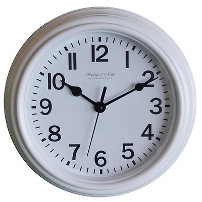 Horloge murale de base en plastique Mainstays