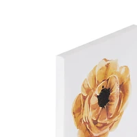 Toile embellie fleur orange 15,2 cm L x 15,2 cm H