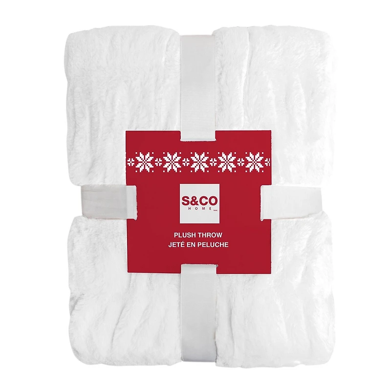 Faux Fur Throw White