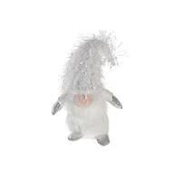 Christmas White Gnome Plush Sitter 11"