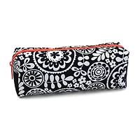 Pen+Gear Black & White Pencil Pouch with Geo Floral Print