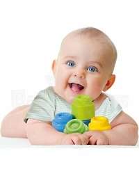 Clementoni Soft Clemmy 12 Piece Block Set - Made with a non-toxic & washable material. Suitable for 6-36 months.