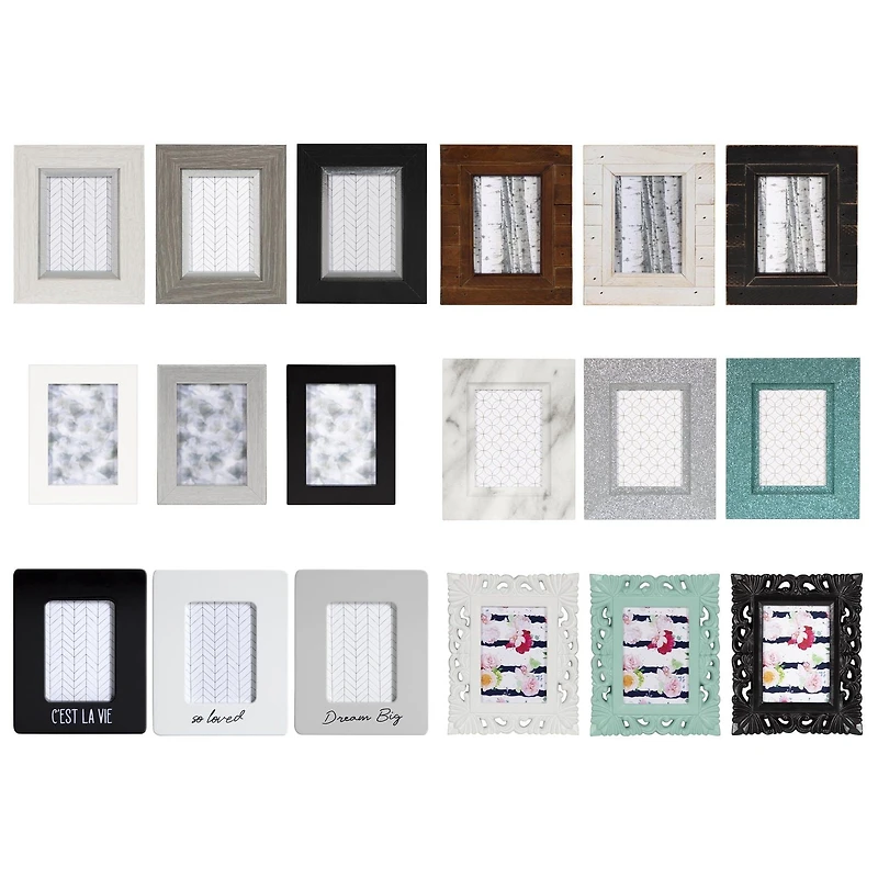 Cadre miniature avec l'expression "Dream Big" et ouverture pour photo de 6,4 x 8,9 cm Gris 10,2 x 12,7 x 1,59 cm