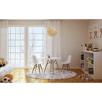 Ensemble pour enfants Eiffel en bois de couleur blanche