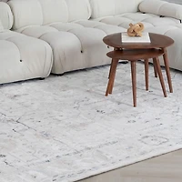 Tapis d'interieur scandinave Atlas Rug Branch, beige ivoire, effet vieilli - Salon, chambre