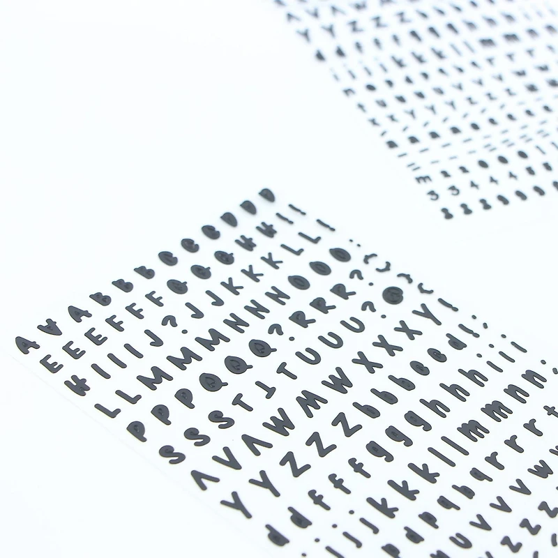CRAFTY & CO. autocollants d'alphabet, noirs, décoratifs, 518 pièces, bricolage, artisanat ALPHA STKR 518PC BLK