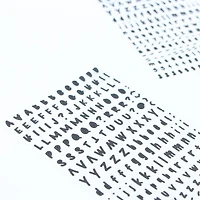 CRAFTY & CO. autocollants d'alphabet, noirs, décoratifs, 518 pièces, bricolage, artisanat ALPHA STKR 518PC BLK