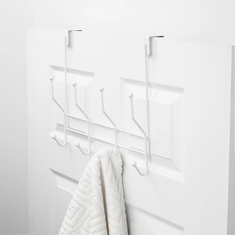 Era Rushio Over The Door 4 Hook Organizer, White 14.10x13in.
