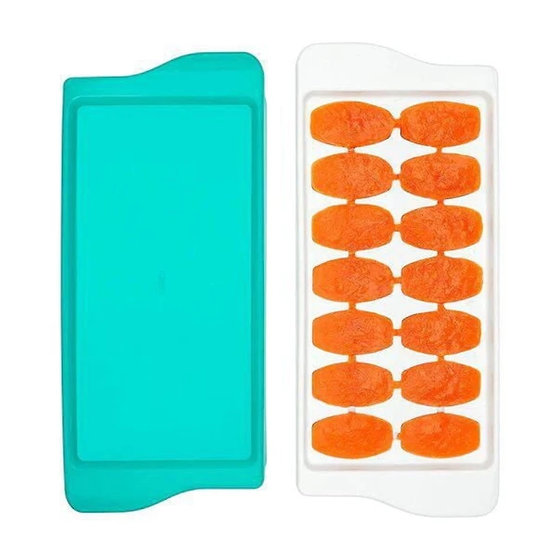 OXO Tot - Plateau de Congélation pour Nourriture de Bébé - Contenants pour le Congélateur - Idéal pour Portionner, Conserver et Congeler la Nourriture de Bébé - Repas - Turquoise