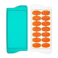 OXO Tot - Plateau de Congélation pour Nourriture de Bébé - Contenants pour le Congélateur - Idéal pour Portionner, Conserver et Congeler la Nourriture de Bébé - Repas - Turquoise