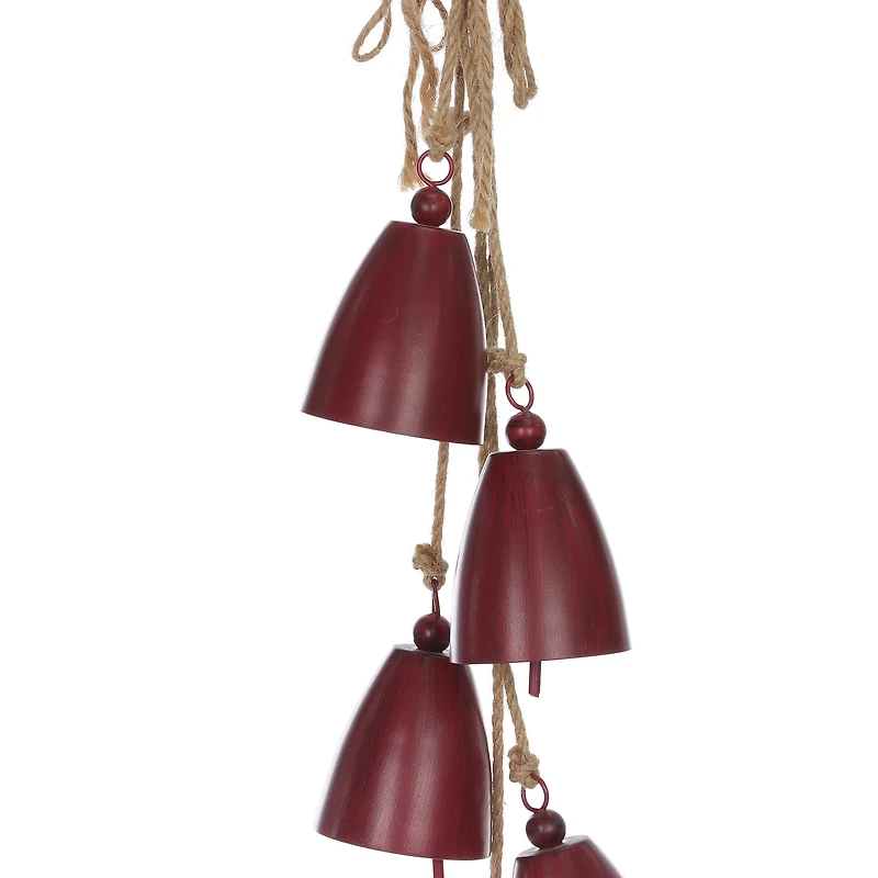 Holiday Time PL18in Metal Red Bells Ornament Home Decor