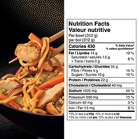 P.F. Chang’s Home Menu Chicken Lo Mein Frozen Dinner, Noodles with chicken breast, carrots, green onions, cabbage and shiitake mushrooms in soy and garlic sauce, Restaurant-Inspired, Chicken Lo Mein Frozen Meal, 312g