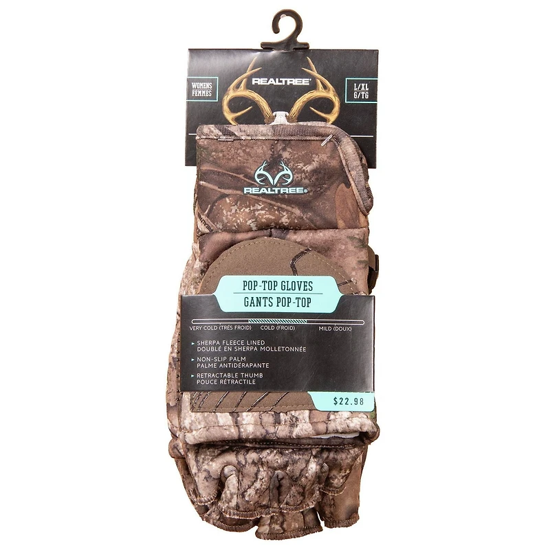Realtree APX Women's Pop Top Hunting Gloves