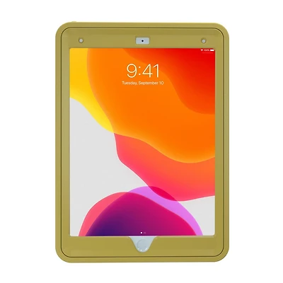 CTA Digital Protective Case with Built-in 360-degree Rotatable Grip Kickstand for iPad 7th and 8th Gen 10.2-in, iPad Air 3 and iPad Pro 10.5-in - Yellow