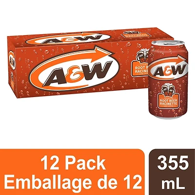 Caisse de 12 canettes de Root Beer A&WTM de 355 ml 12 x 355 ml