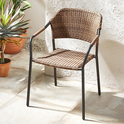 Chaise empilable en osier Mainstays Osier tissé à la main