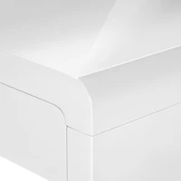 Monarch Specialties Computer Desk, Home Office, Laptop, Storage Drawers, 48"l, Work, Laminate, Glossy White, Contemporary, Modern