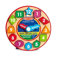 Melissa & Doug Shape Sorting Clock - Jouet éducatif en bois