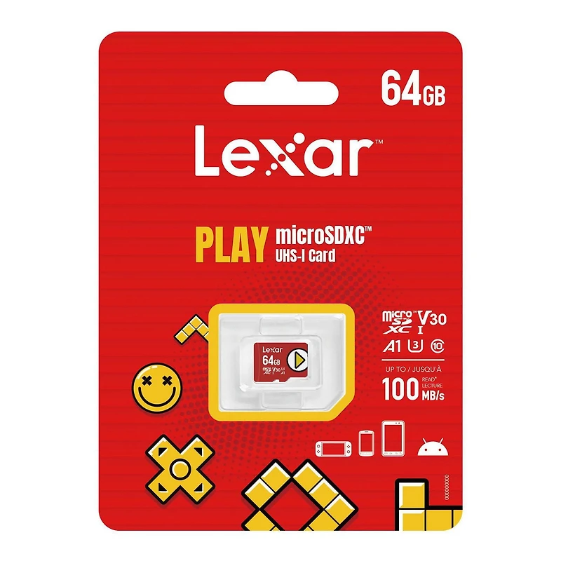 Carte UHS-I Lexar 64 Go PLAY microSDXC