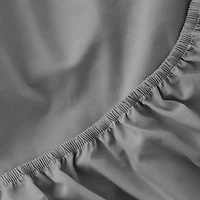 Mainstays 4-Piece 300 Thread Count Grey- CVC Cotton Blend Bed Sheet Set, Double (Adult), Double Sheet Set