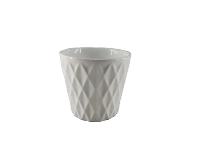8IN TAPERED GEO POT