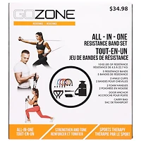 Jeu de tubes élastiques tout-en-un GoZone – Multicolore Bandes pour chevilles incluses