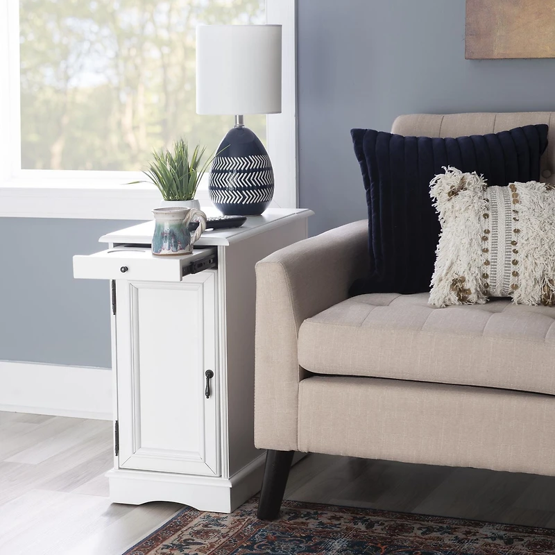 Ortiz Accent Table, White