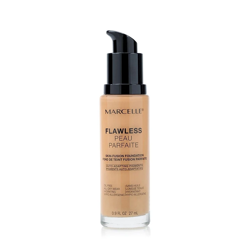 Marcelle Flawless Foundation, Customizable coverage & long-lasting, 27 mL